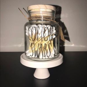 Rae Dunn Qtip glass jar